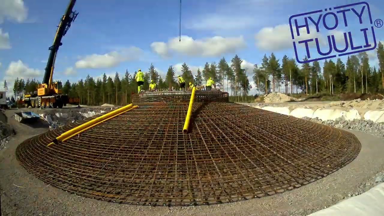 Siikajoki wind farm construction, time lapse video, autumn 2024