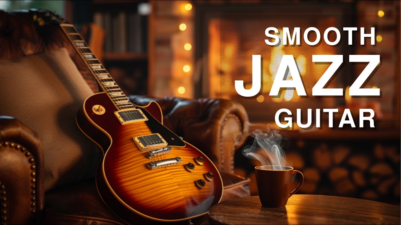 Smooth Jazz Guitar by the Hearth | Mellow Melodies & Crackling Logs