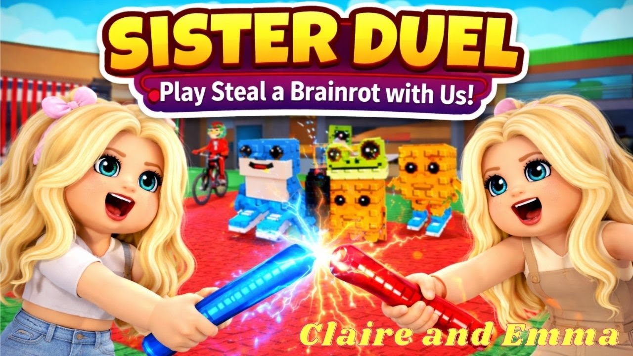 Who Wins the Sister Duel?! Steal a Brainrot Roblox