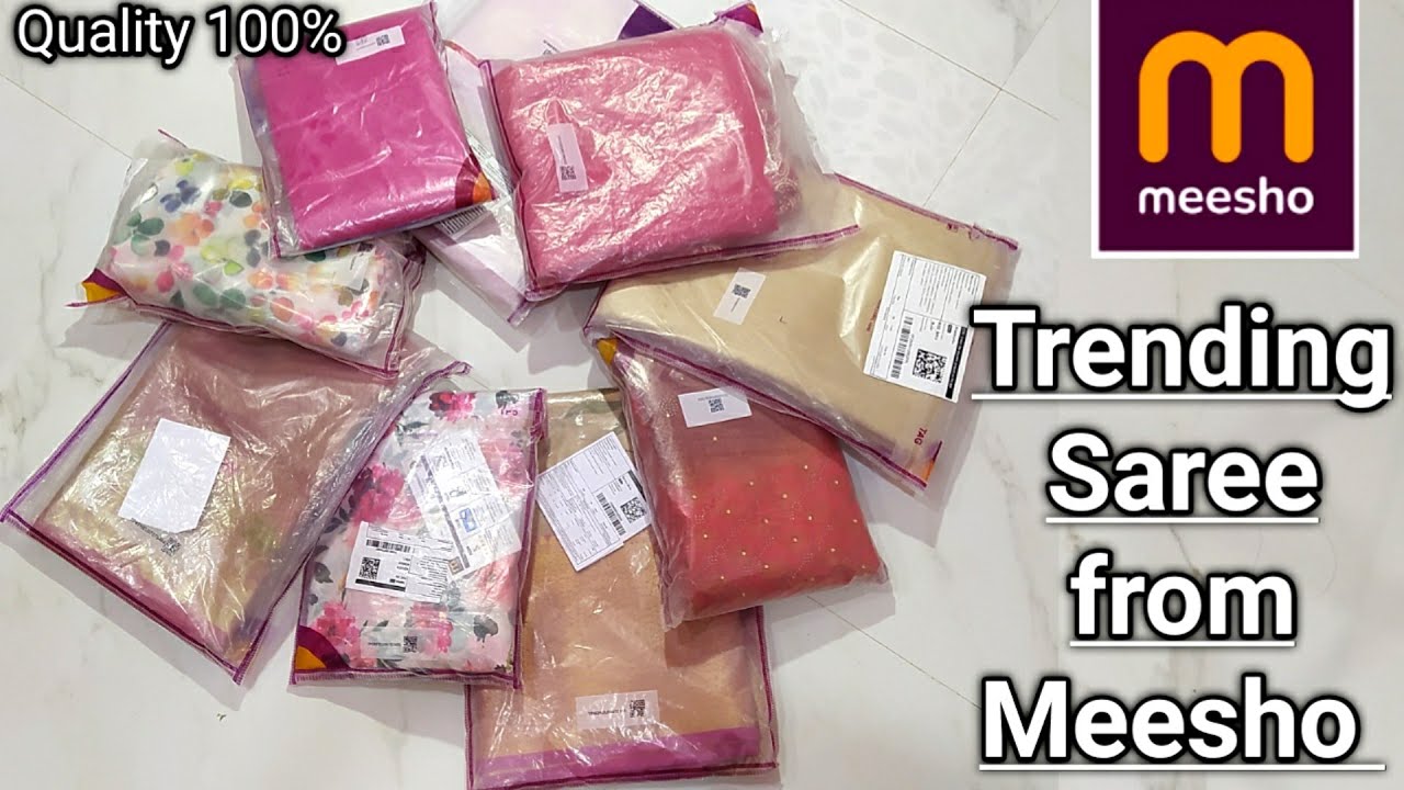 Most Beautiful Affordable saree from Meesho/Meesho saree Haul top Trending saree/Meesho todays haul 