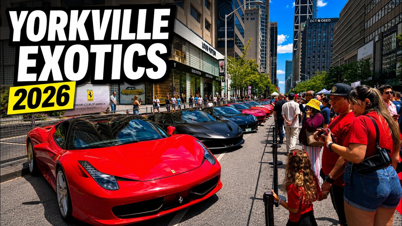Выставка суперкаров в Торонто на Блур | Прогулка по Yorkville Exotics (июнь 2026)
