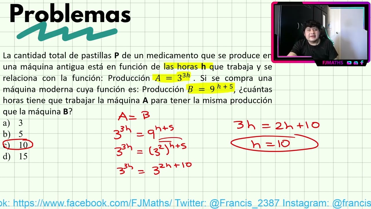 Ecuaciones Exponenciales - Problemas - Clase 05