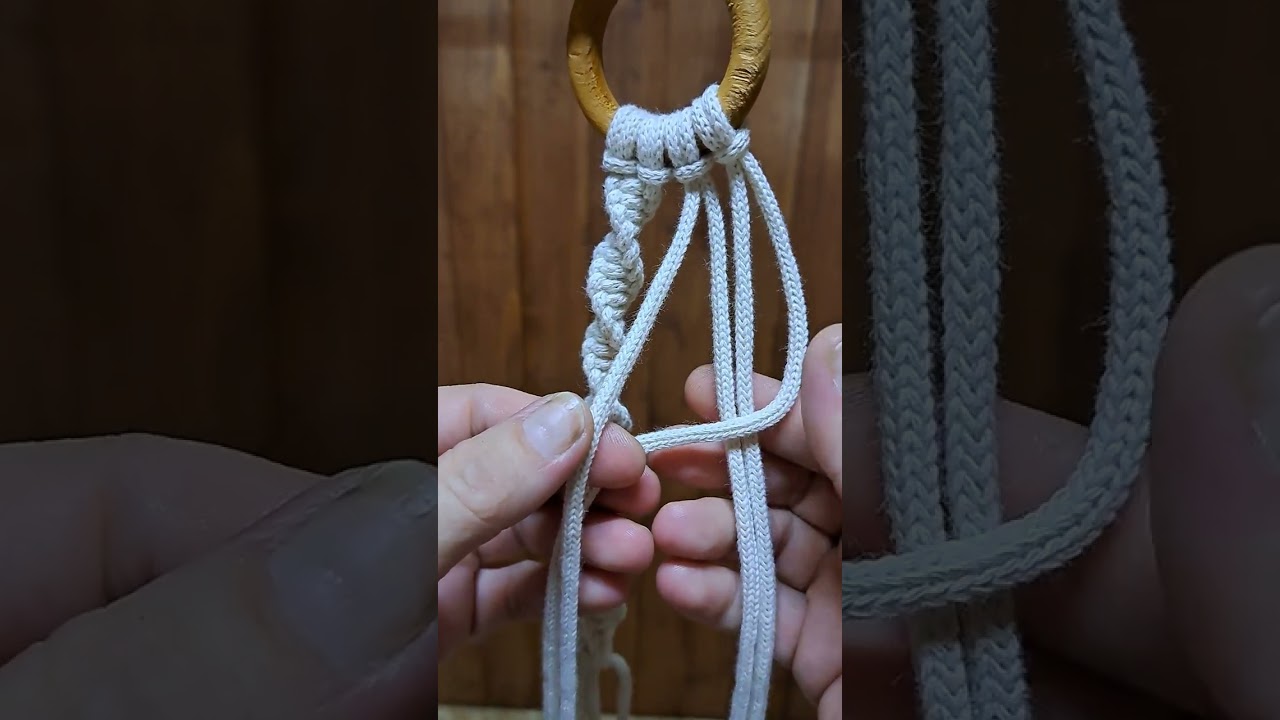 Держатель для туалетной бумаги - макраме.