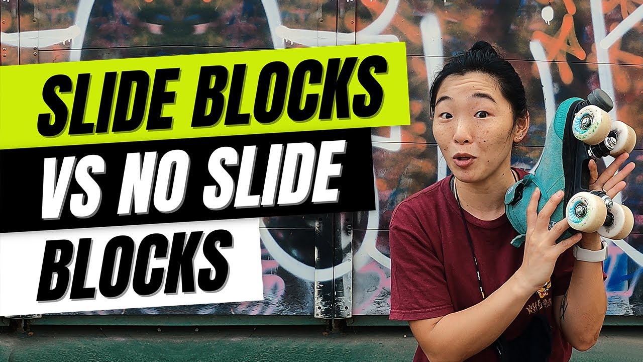 No Slide Blocks vs Slide Blocks | Ramp Roller Skating Tricks Comparison
