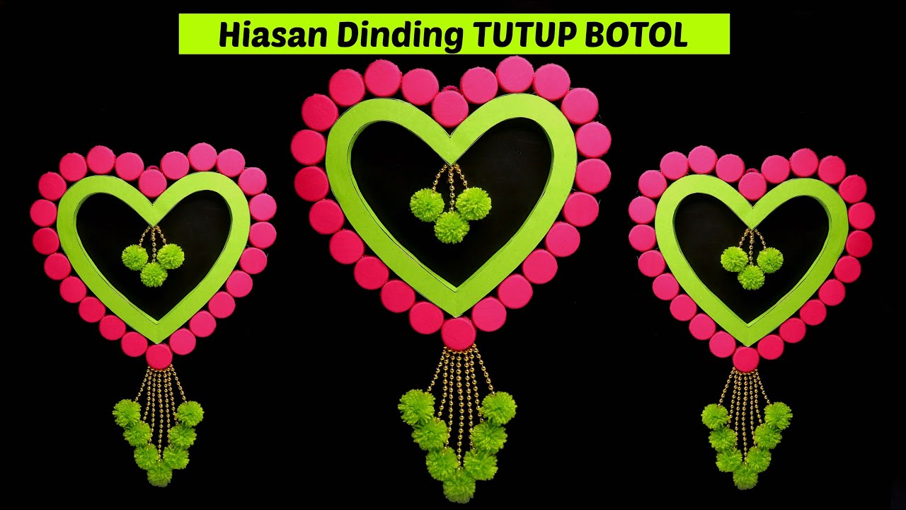 Ide Kreatif Hiasan Dinding dari Tutup Botol dan Kardus Bekas ! Wall hanging craft ideas plastic cups