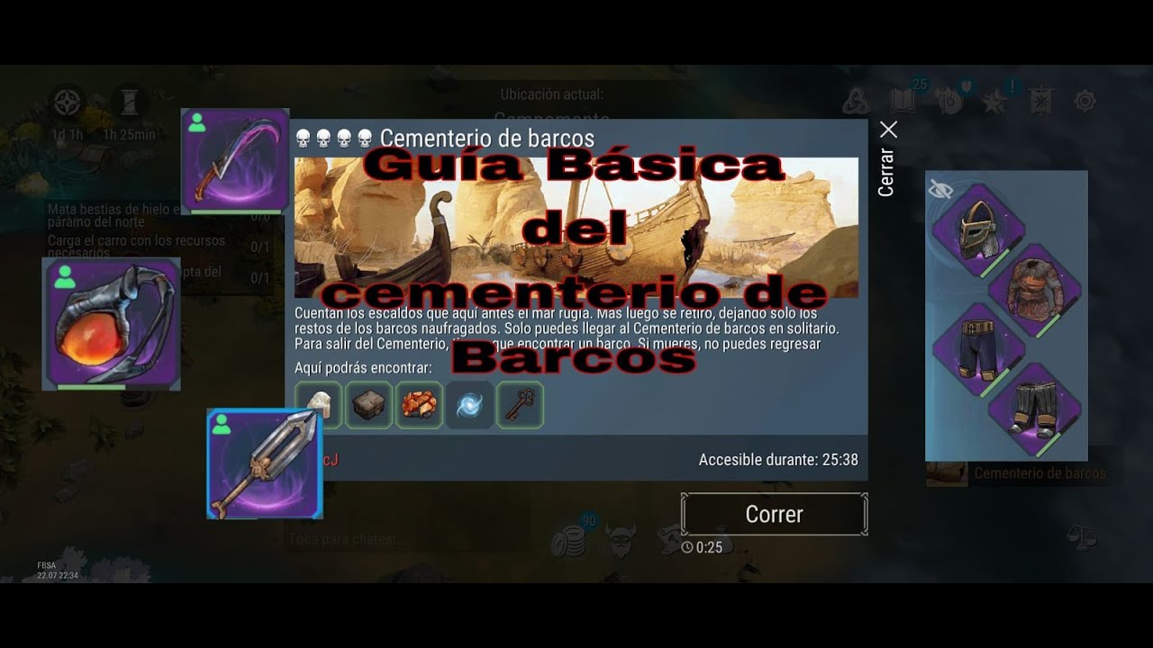 Guía básica del cementerio de barcos (Frostborn)