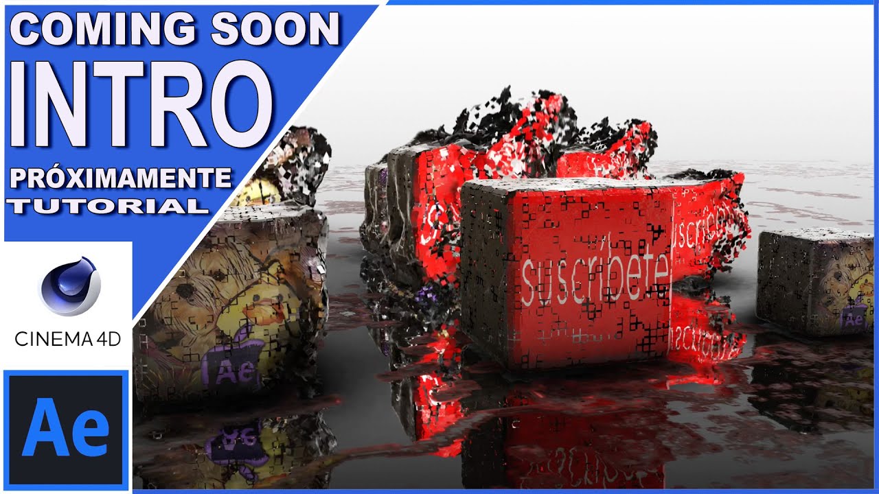 CUBOS se desintegran INTRO | Cinema 4D | Element 3D