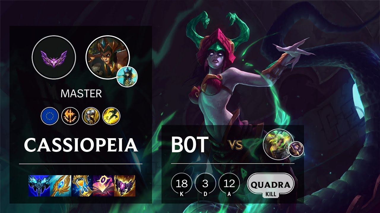Cassiopeia Bot vs Zeri - EUW Master Patch 12.3