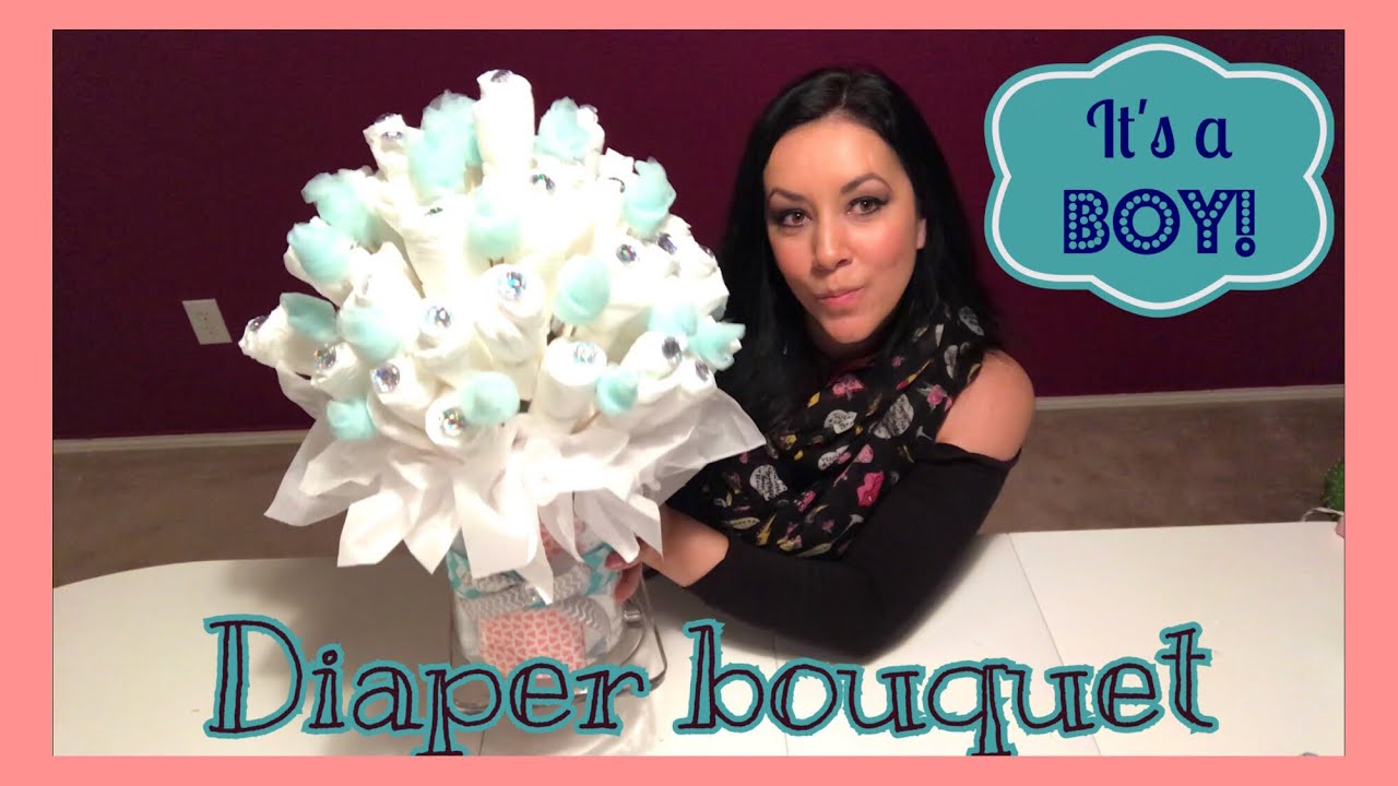 Cómo hacer un hermoso bouquet con pañales!!