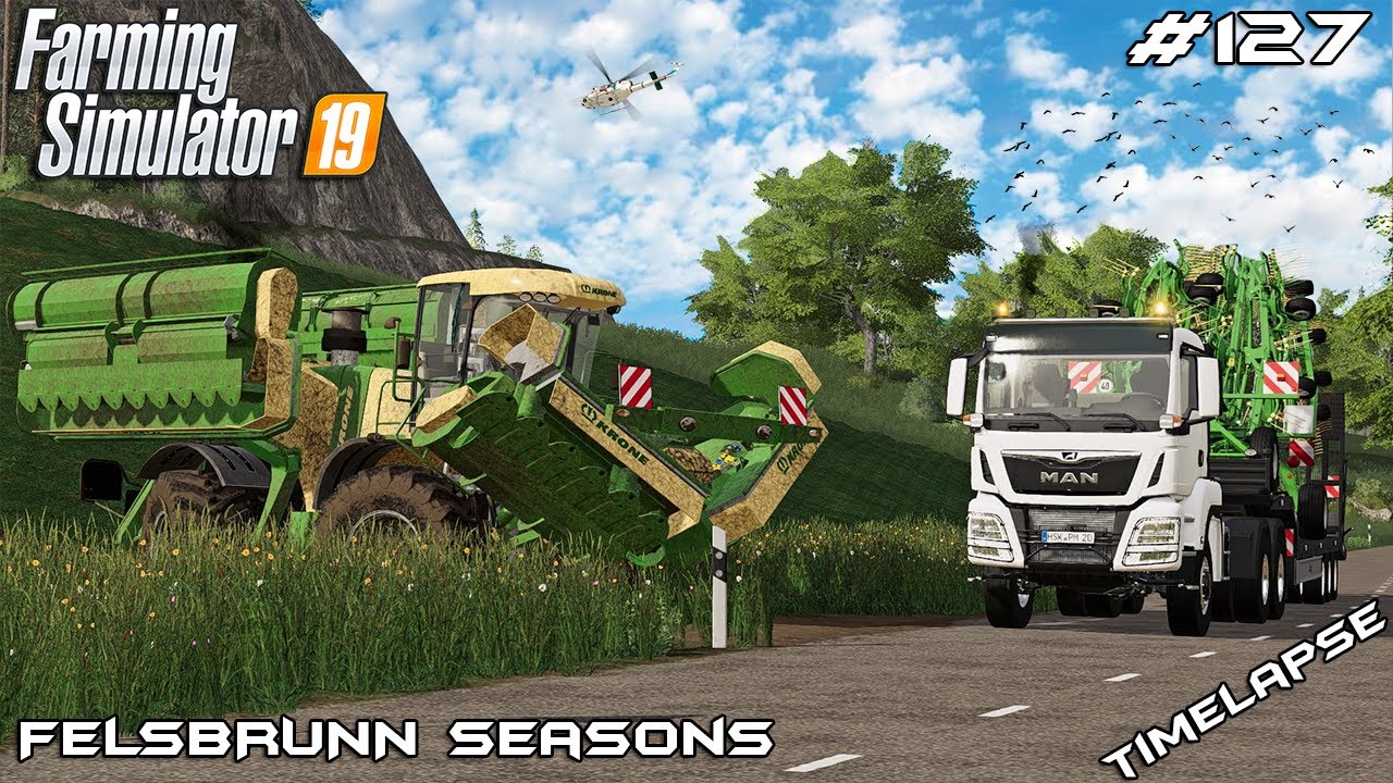 Mowing Alfalfa with new mower | Animals on Felsbrunn Seasons | Farming Simulator 19 | Episode 127