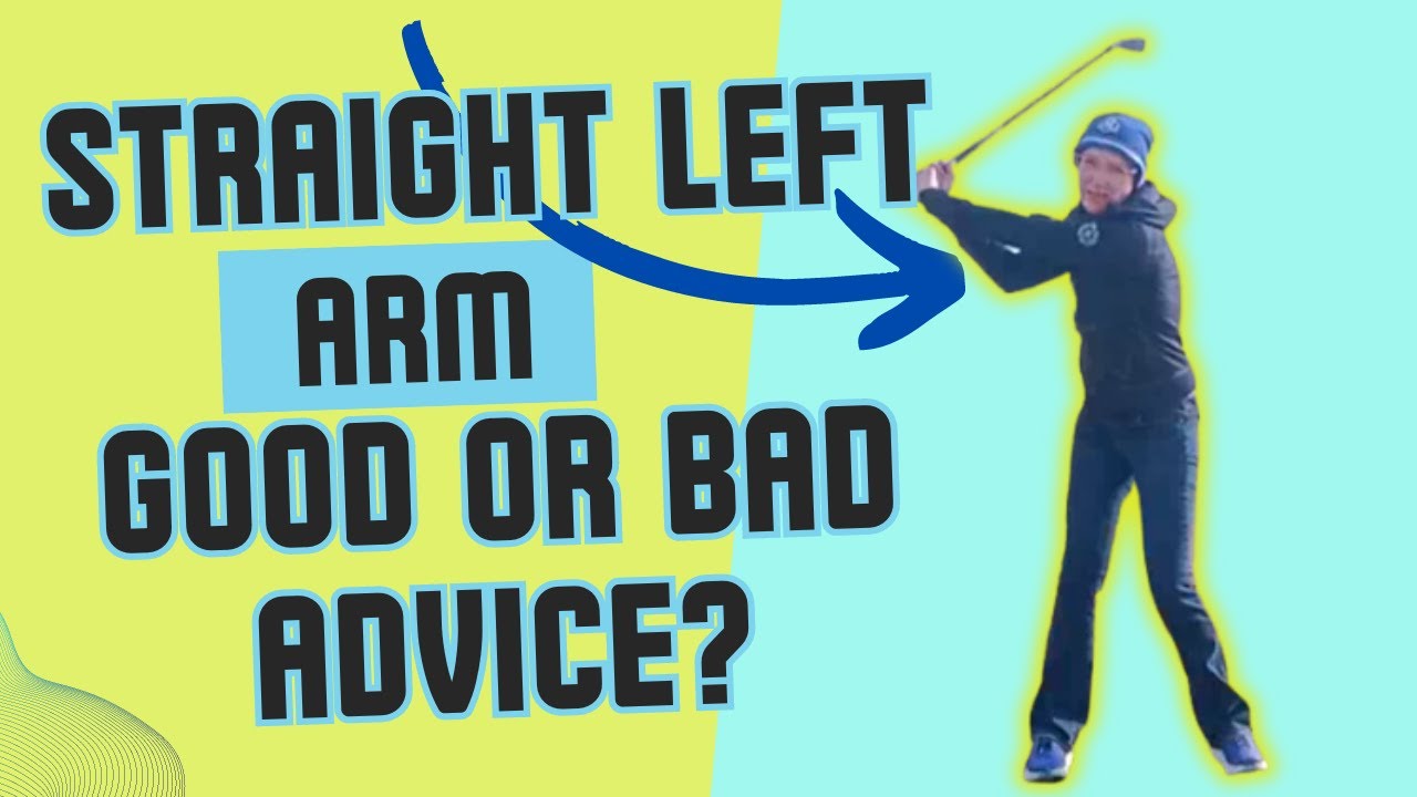 Should I keep my left arm straight in the golf swing?