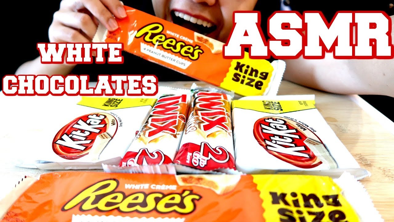 ASMR WHITE CHOCOLATE PARTY (TWIX, KITKAT, REESE'S CHOCOLATES) 리얼사운드 먹방 | Kim&Liz ASMR INSPIRED