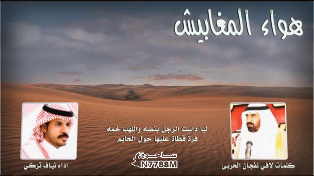 هواء المغابيش كلمات لافي نفجان الحربي أداء نياف تركي