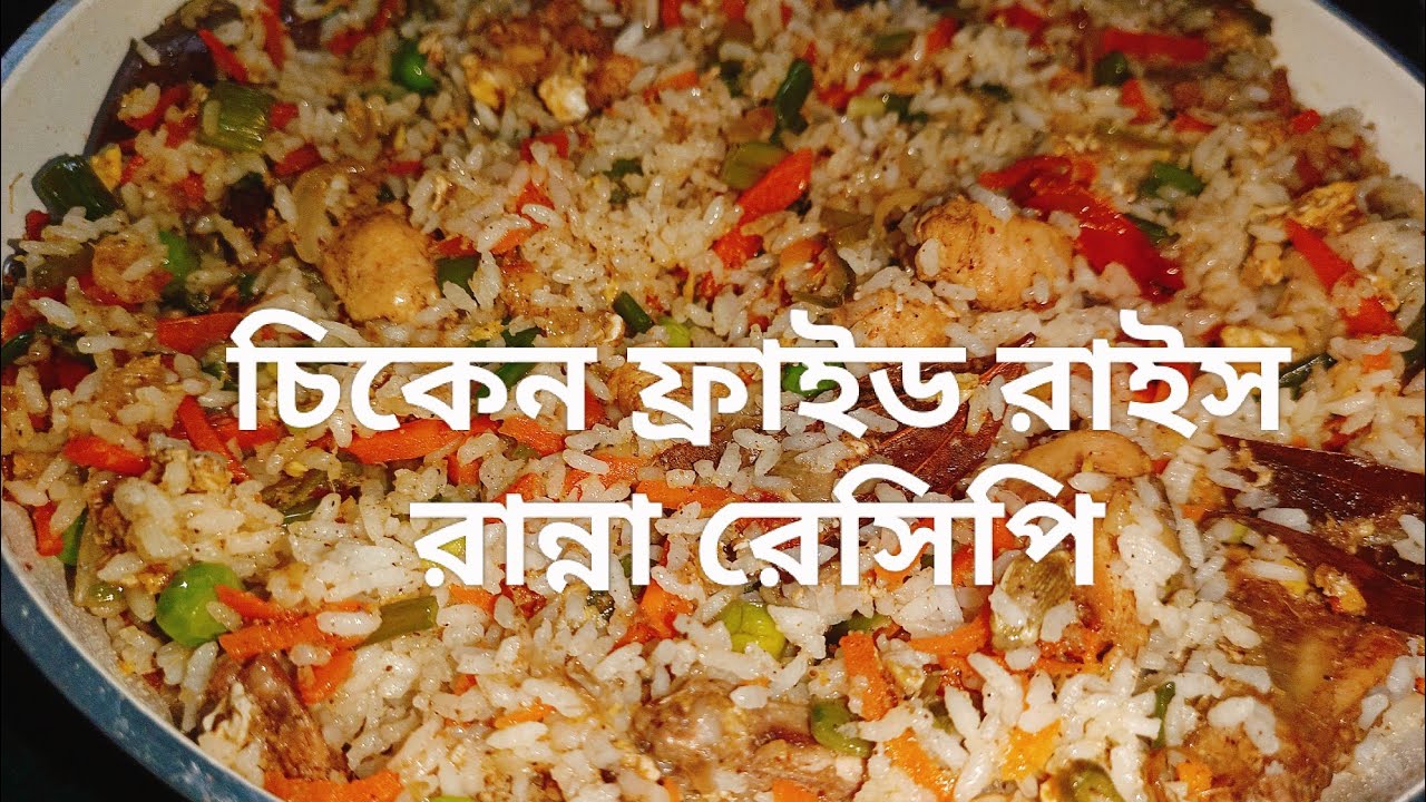 চিকেন ফ্রাইড রাইস রান্না রেসিপি chicken fried rice ranna recipe