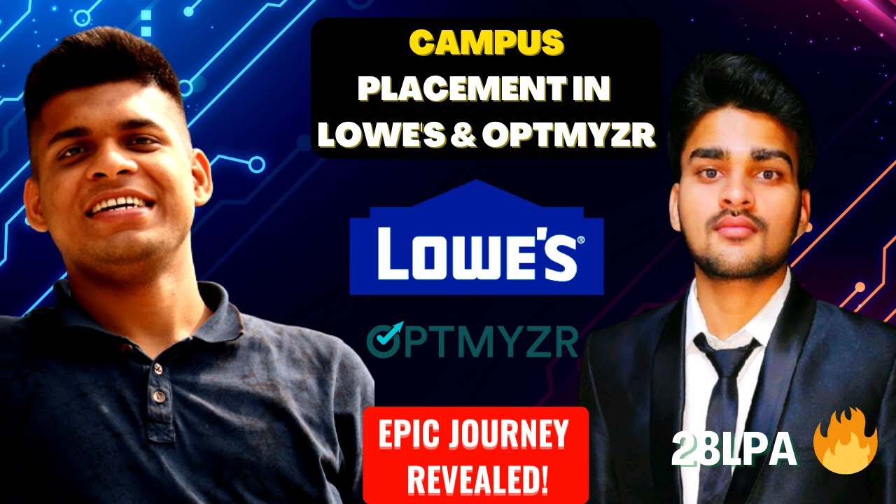 CRACKED ON CAMPUS PLACEMENT IN OPTMYZR & LOWE'S🔥 | Optmyzr and Lowe's Interview Experience Revealed!