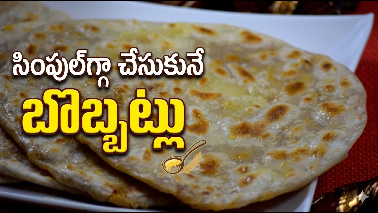 స్వీట్ షాప్ లోలా సాఫ్ట్ నేతి బొబ్బట్లు చేయడం ఇలా! | Nethi Bobbatlu In Telugu | Ugadi Special 2026