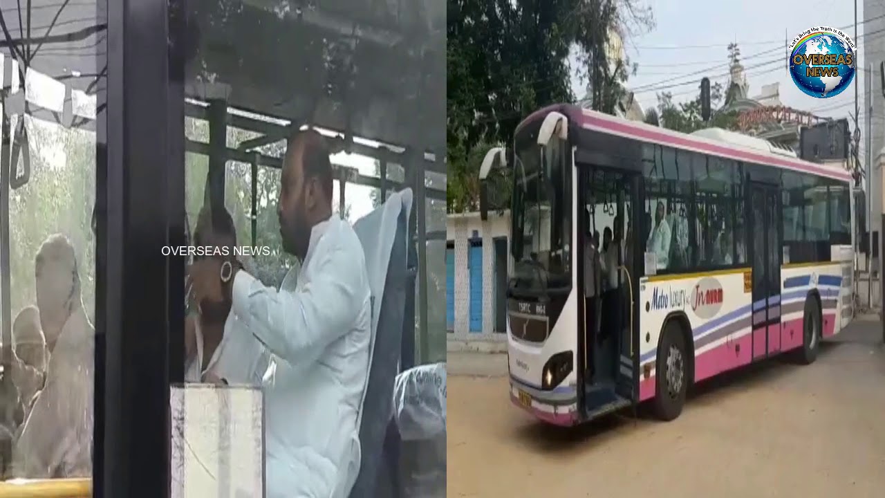 Telangana State Haj Committee & TSRTC Staff Demonstrate Buses for Haj Pilgrims Haj House to Airport