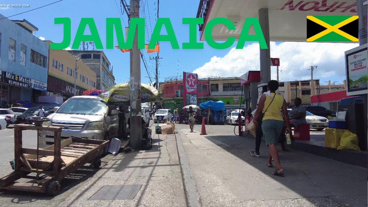 Summer walk in Montego Bay City Center in 4k