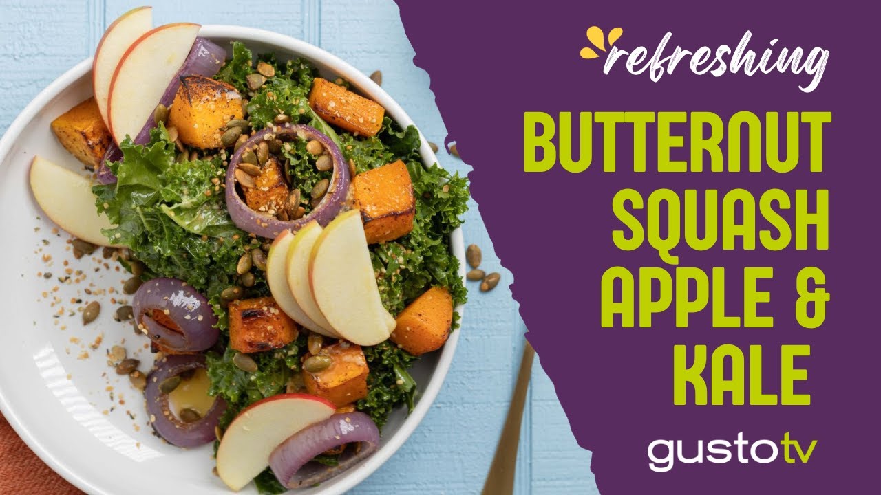 Butternut Squash Apple & Kale Salad 🥗 A symphony of fall flavors!