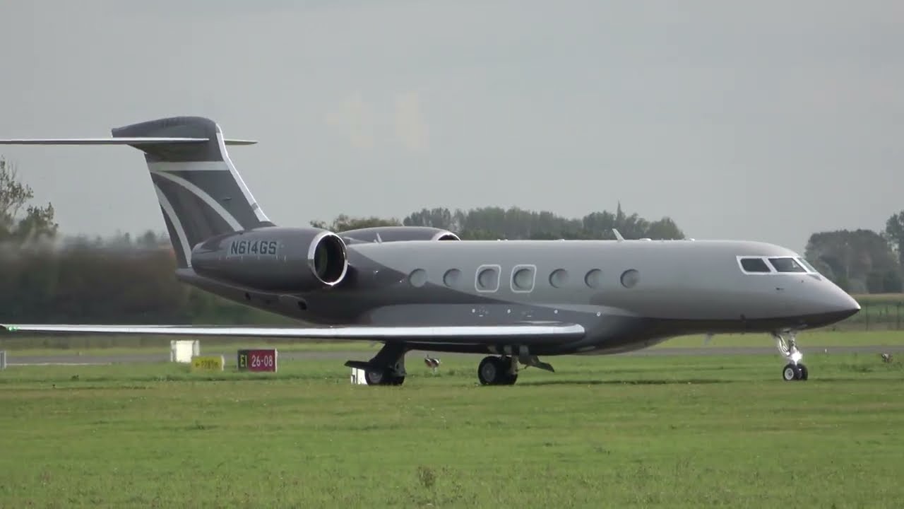GULFSTREAM  G600  N614GS , nice executive jet ,  Ostend Airport