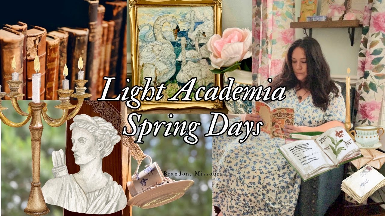 Rainy Spring Days in the Light Academia Aesthetic | Cozy Vlog, Books, Tea & Thrifting, Thrift Haul