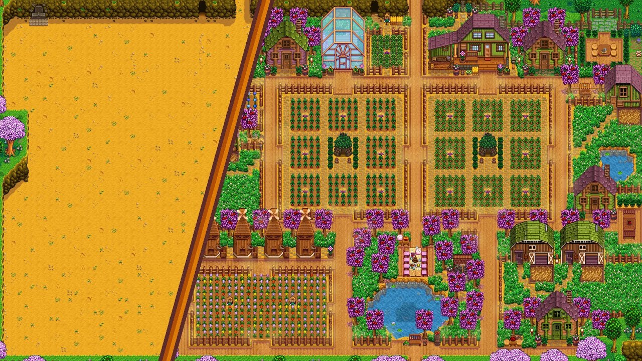 Stardew Valley Standard Farm Speed Build (Floral Spring Theme) 🌷🍰👒