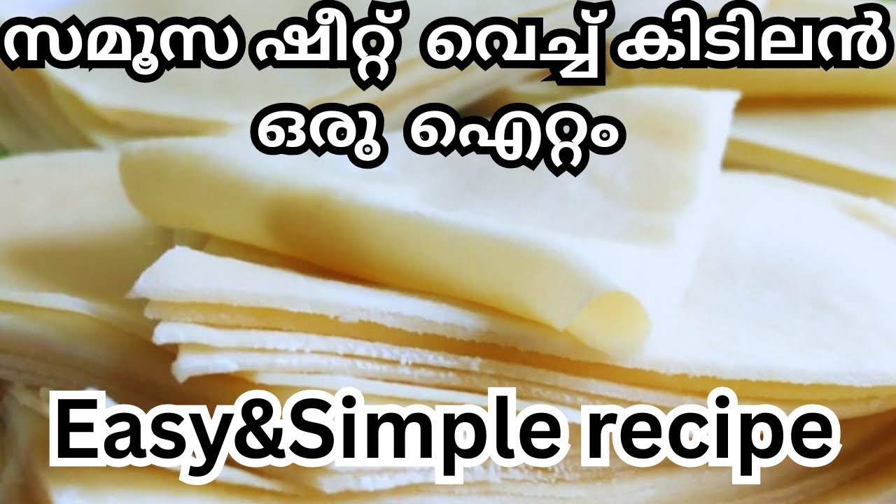 സമൂസ ഷീറ്റ് വെച്ച് കിടിലൻ ഒരു നാലുമണി പലഹാരം |  Easy Chicken Lasagna with creamy white sauce