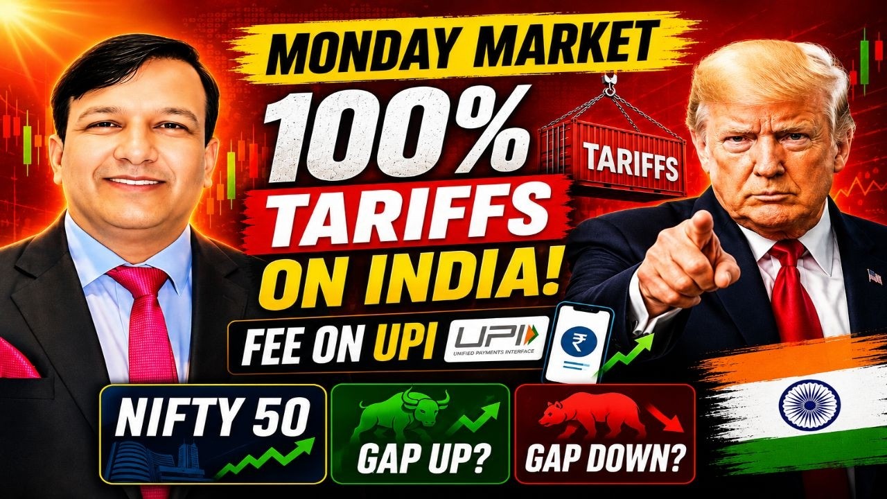 NIFTY 50 TOMORROW NIFTY PREDICTION ANALYSIS MONDAY 10 AUG GAP UP/GAP DOWN| 100% TARIFF ON INDIA| UPI