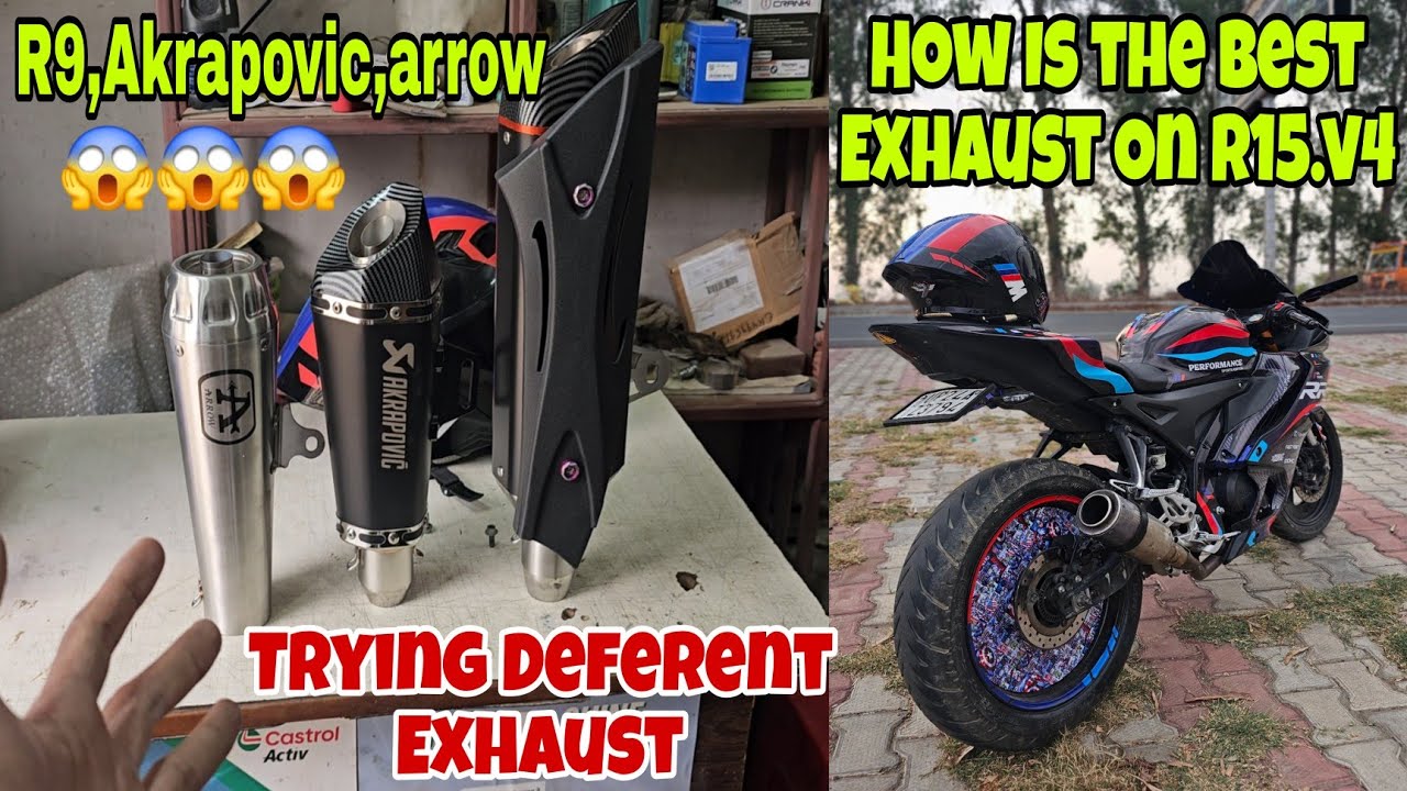 Most loudid Exhaust on r15.v4 (R9)(Akrapovic)(Arrow) #loudExhaust #r15v4 #modifiedbike #modification