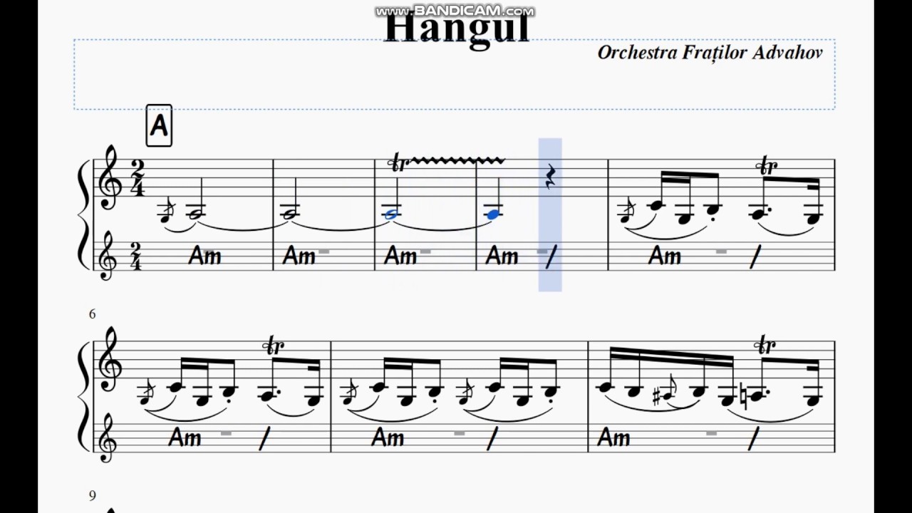 Hangul- Linie melodica + Armonie