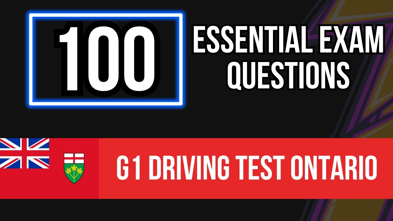 G1 Test Ontario 2026 - Driver's Written Exam (100 Essential Exam Questions)