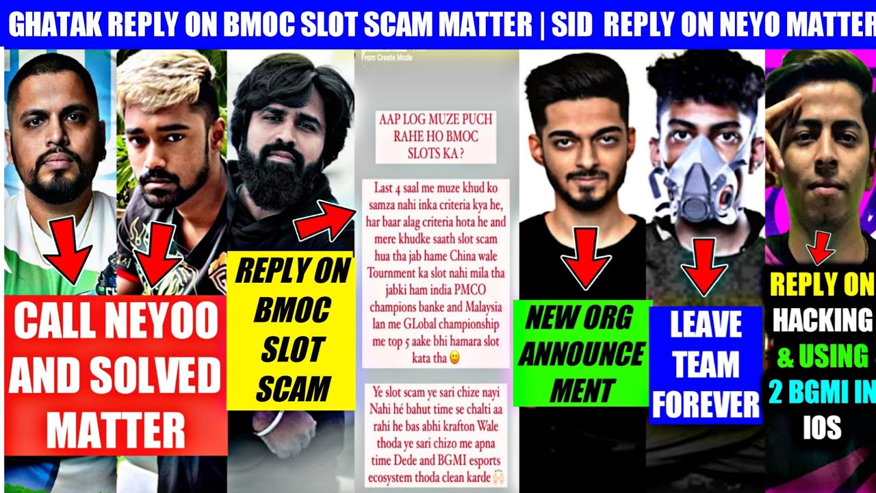 SID CALL NEYO & SOLVED MATTER | GHATAK ON BMOC SLOT SCAM | FRANKY LEFT TF | SAGGY REPLY ON HACKING
