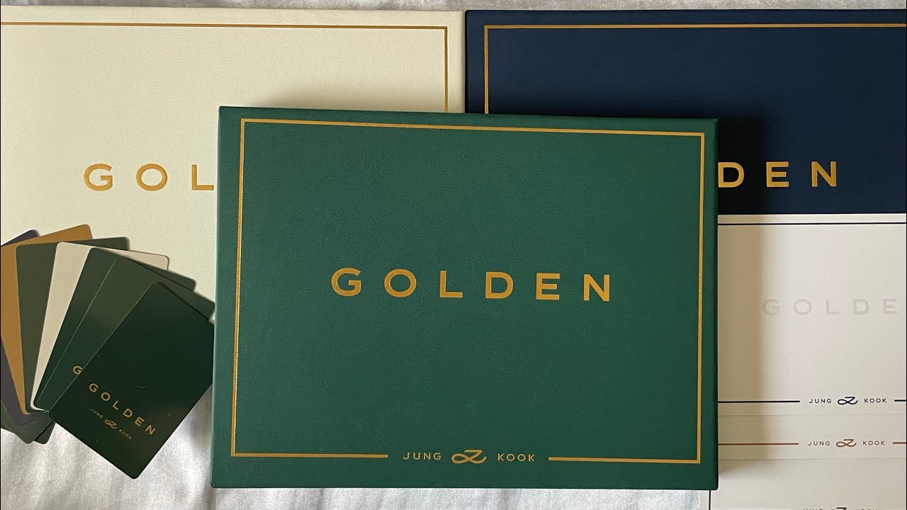 ASMR - Jungkook (BTS): Golden (Whisper, Paper sounds, Tapping, Tracing, LoFi) - Kpop Album Unboxing