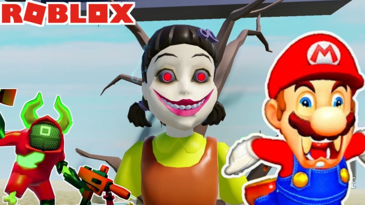 Mario Escapes from ROBLOX SQUID GAME MONSTERS! (PART 1)