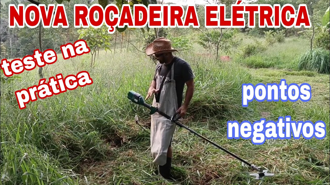 ROÇADEIRA ELETRICA não compre antes de ver esse vídeo, testes, adaptações e sugestões...ate jararaca