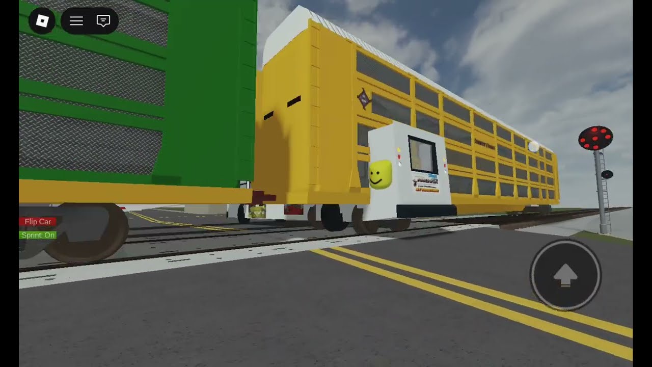 Champer train vs car #train #roblox #champer