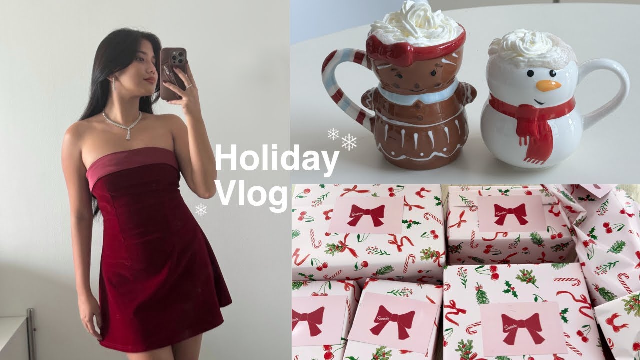 Holiday vlog &bull; decorating my apartment, shopping, & hosting christmas dinner