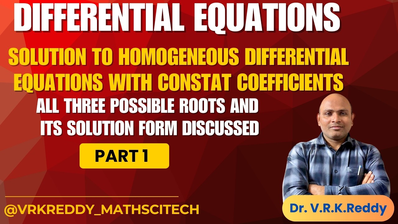 Second Order Linear Homogeneous Differential Equations | General Case | Step-by-Step Solution
