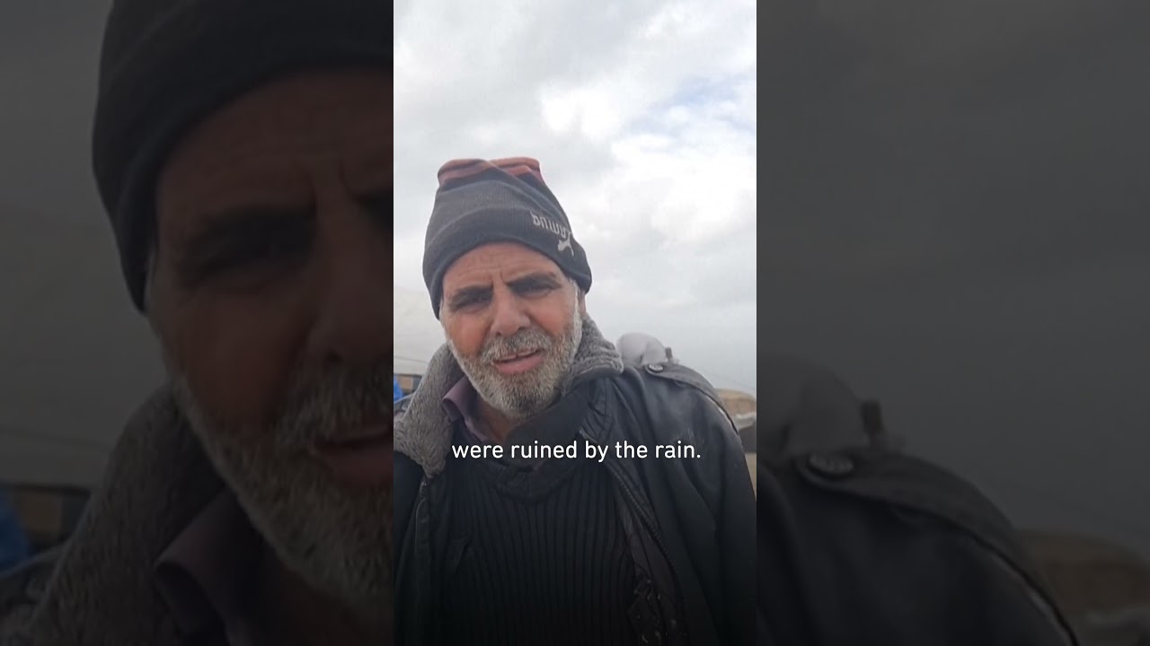 Severe winds and heavy rain devastate shelters of displaced Palestinian families in Khan Younis