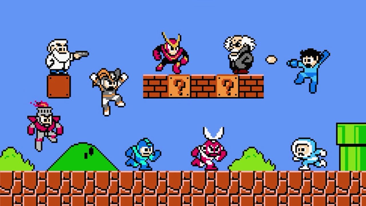 Super Mario Bros. Crossover - All Mega Man Characters & Skins