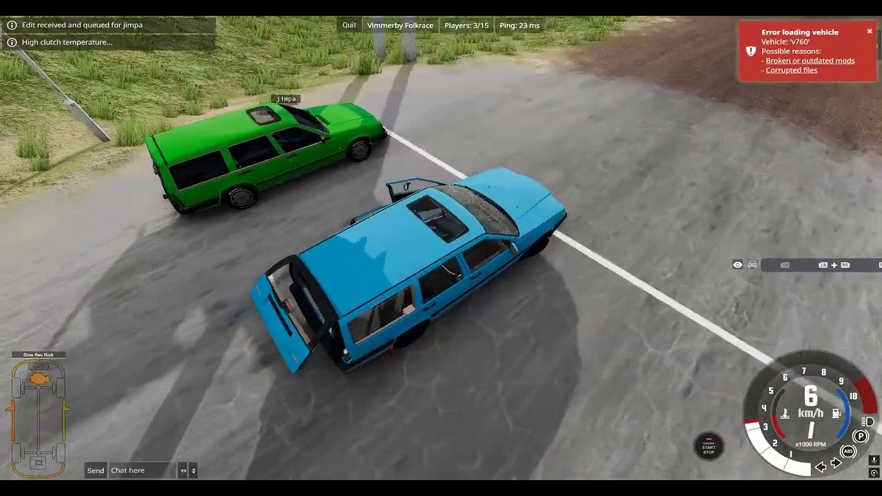 BeamNg.Drive Vimmerby Folkrace Bana || Volvo 850 folkrace
