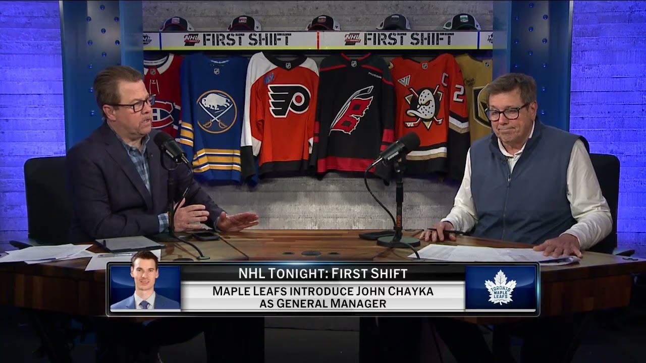 NHLTN First Shift discusses the Maple Leafs announcing John Chayka as General Manager