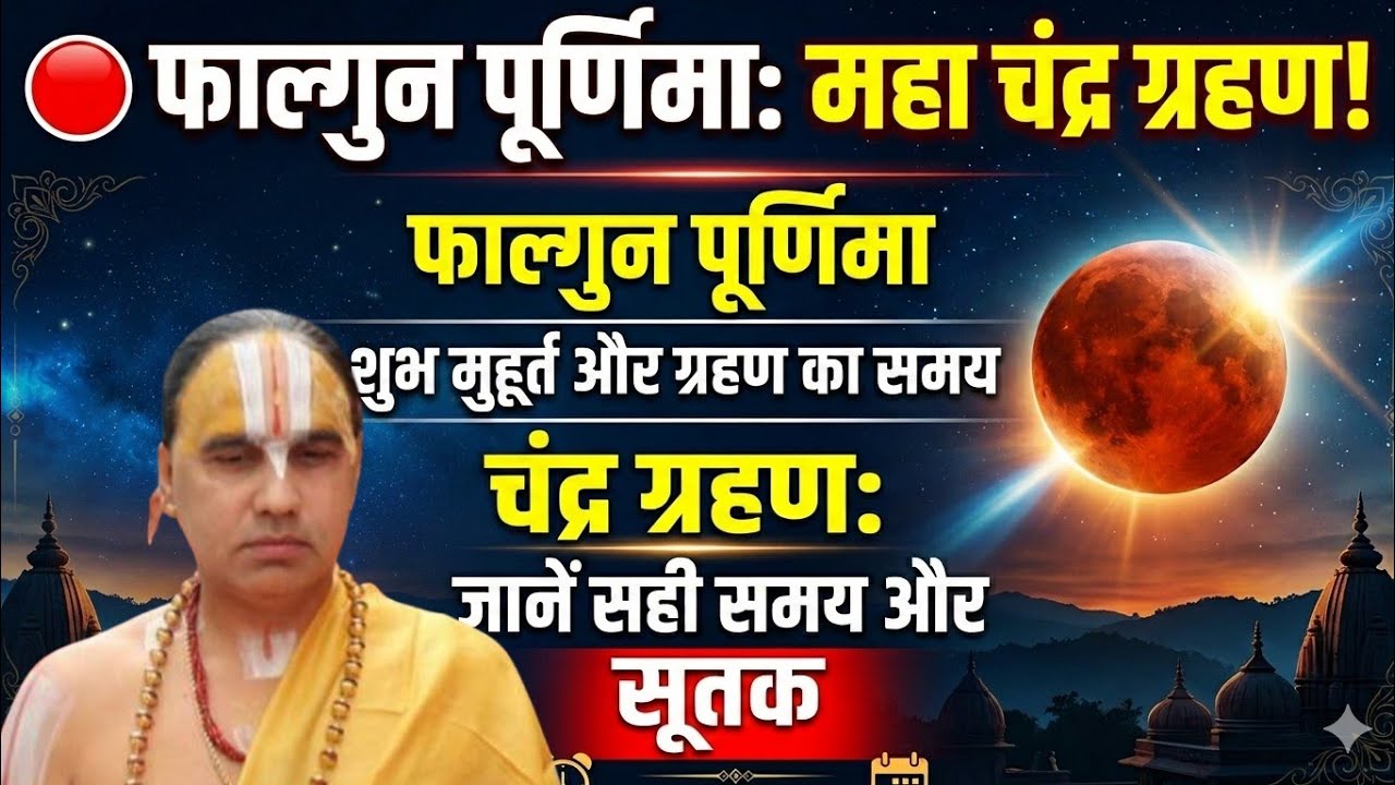 फाल्गुन पूर्णिमा महा चंद्र ग्रहण! जाने शुभ मुहूर्त और ग्रहण का समय और सूतक।