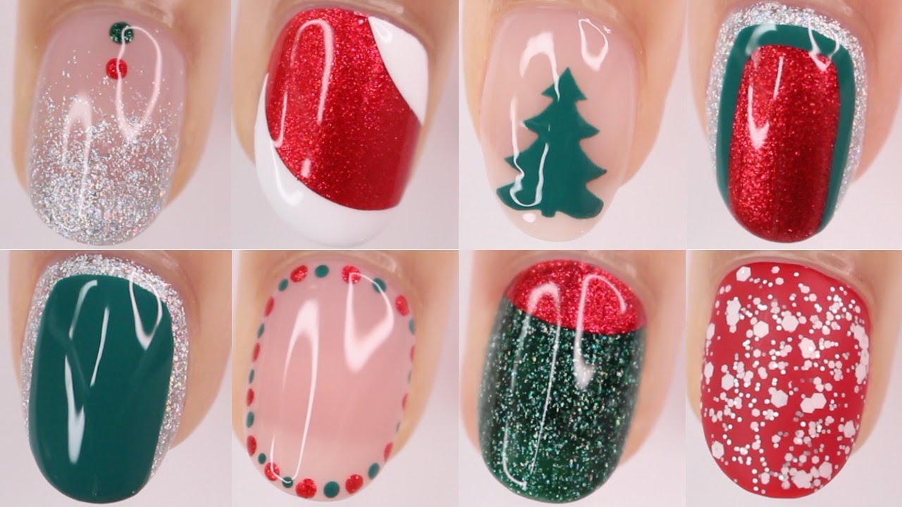 QUICK AND EASY CHRISTMAS NAIL DESIGNS  | Christmas nail art compilation perfect for beginners!