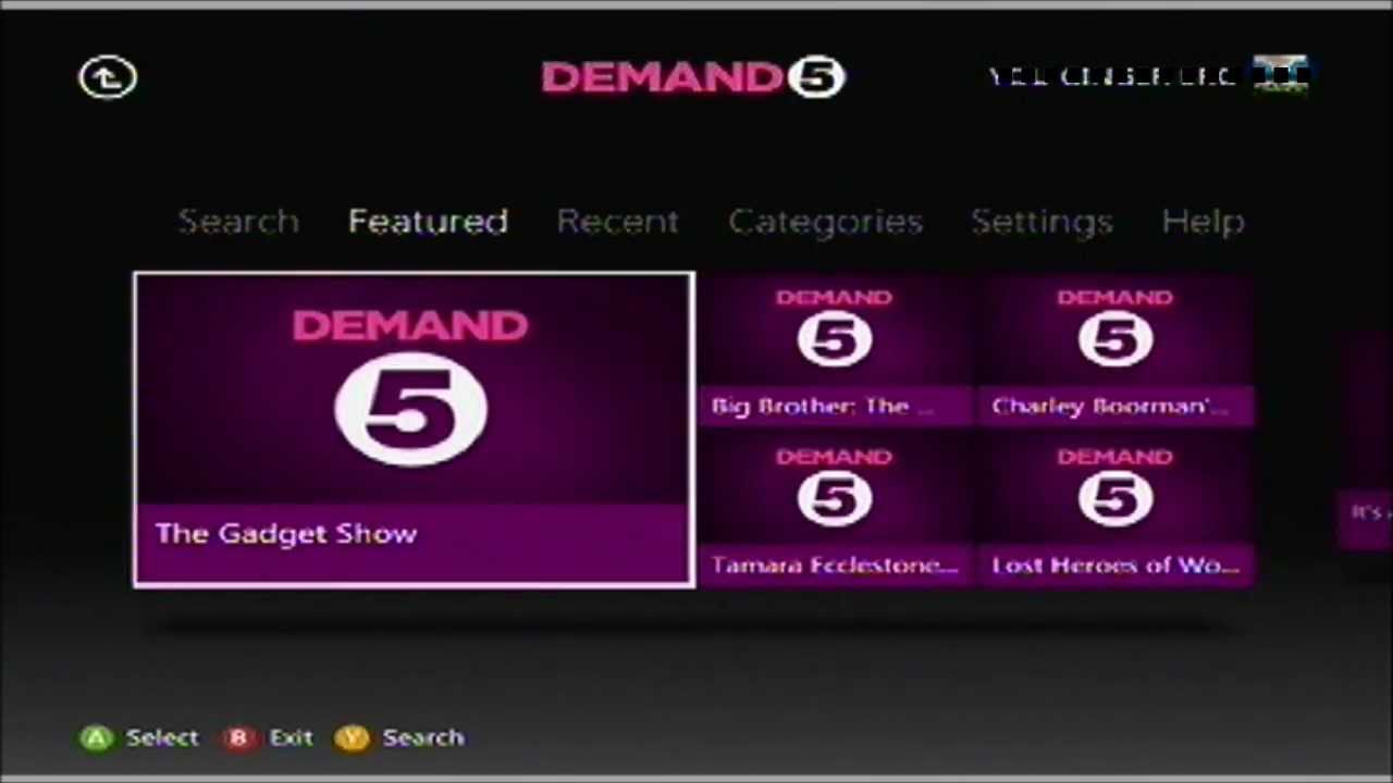 5 On Demand App For Xbox 360