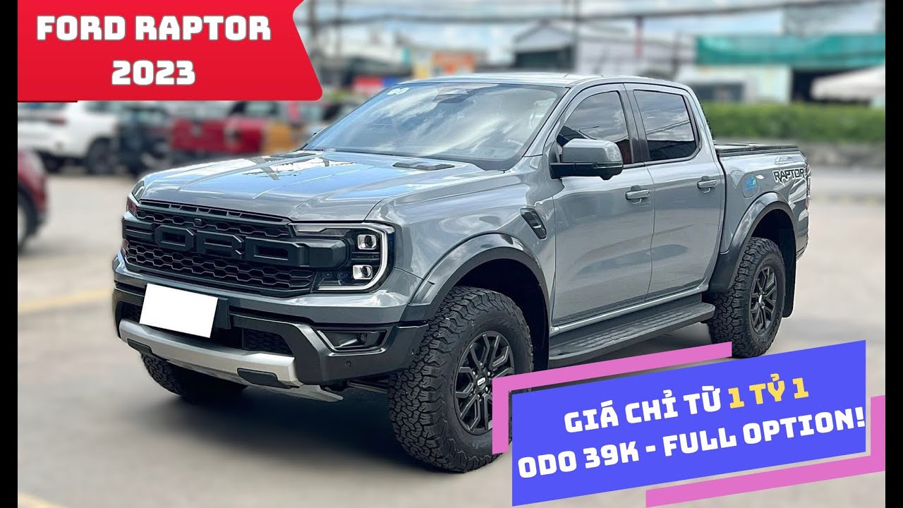 Ford Ranger Raptor 2023 – Xám, Nội Thất Đỏ-Đen Zin, Odo 39.000 km | Hợp Trần Ford