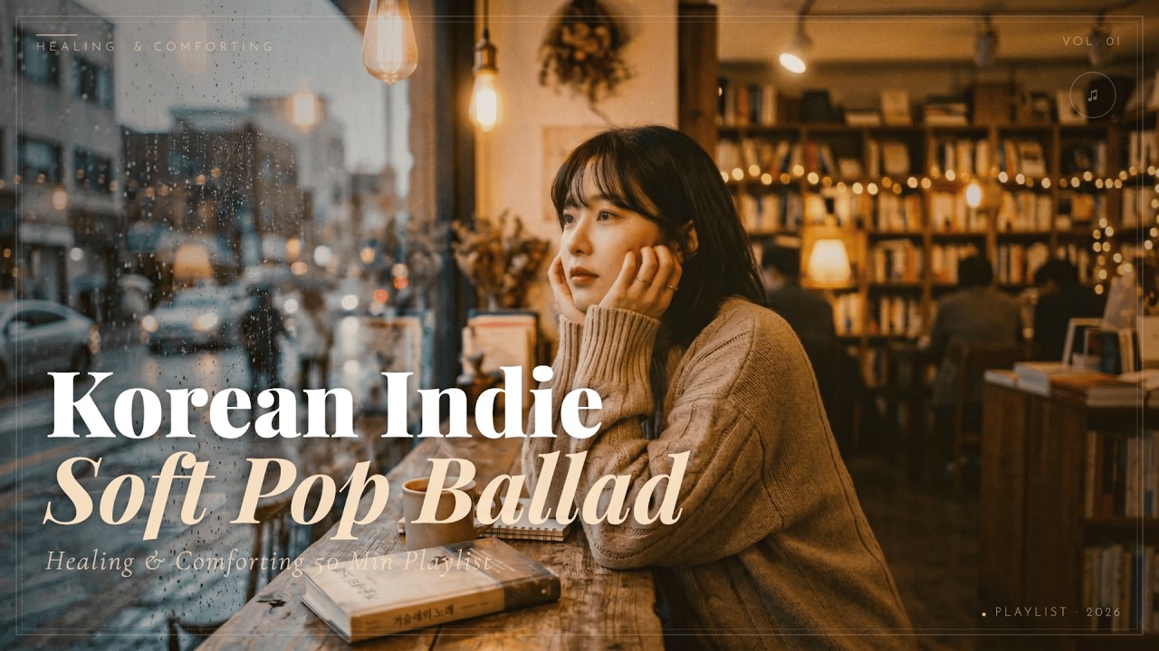Healing K-Indie Soft Pop 🧡 50-Minute Comfort & Stress-Relief Playlist