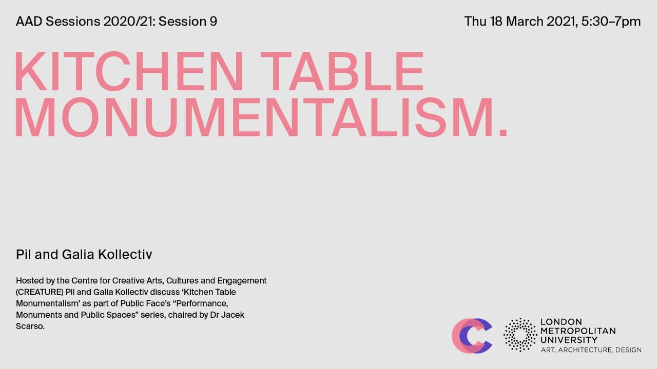AAD Sessions: Kitchen Table Monumentalism