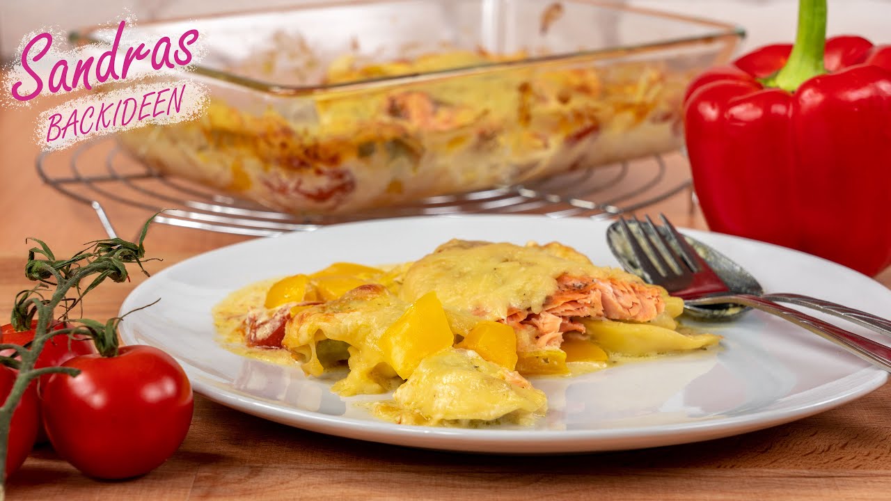 Tortellini Lachs Auflauf - unglaublich lecker / einfaches Rezept für eine schnelle gesunde Mahlzeit