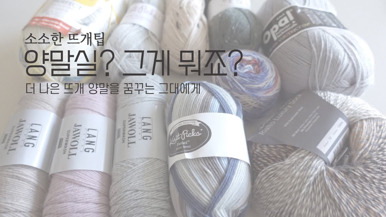 제가 쓰는 양말실, 양말바늘 보여드려요 🧶  양말실&숏팁은 특별할까?